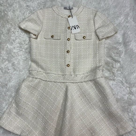 ZARA SHORT STRUCTURED DRESS TWEED - Picture 6 of 9